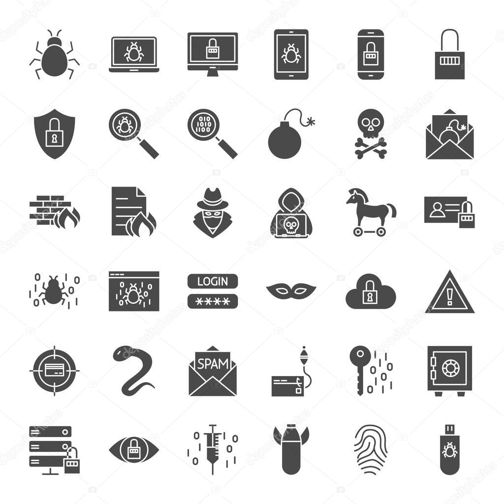 Cyber Security Solid Web Icons