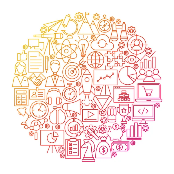Po spuštění Line Circle Design — Stockový vektor