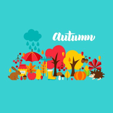 Kartpostal tebrik sonbahar