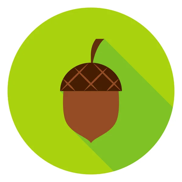 Acorn Circle Icon — Stock Vector