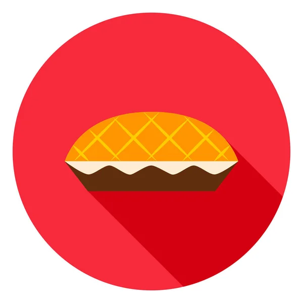 Icône de cercle de tarte aux pommes — Image vectorielle