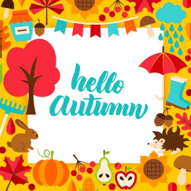 Merhaba sonbahar kağıt kavramı