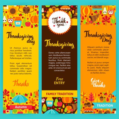 Şükran günü dikey el ilanları