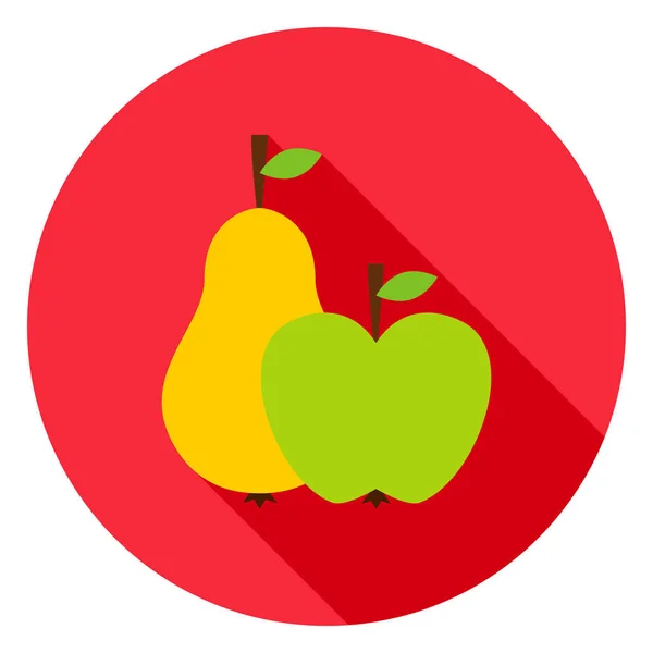 Icona del cerchio di frutta — Vettoriale Stock