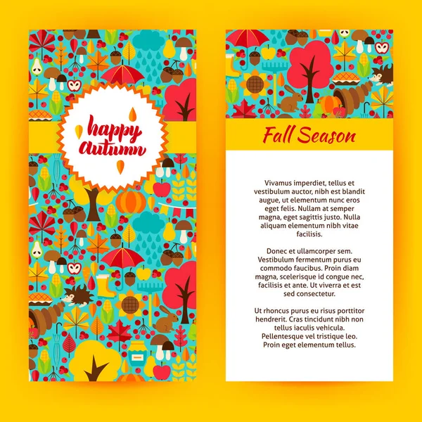 Sjabloon van de folder van de Happy herfst — Stockvector