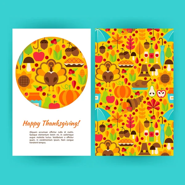 Happy Thanksgiving Flyer Template — Stockvector