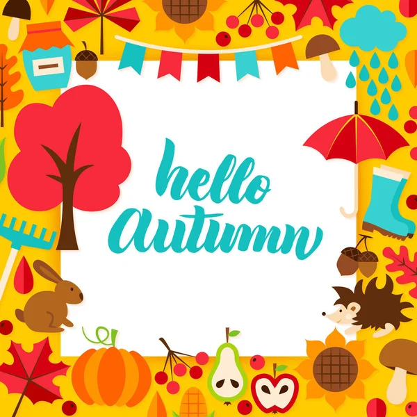 Merhaba sonbahar kağıt kavramı