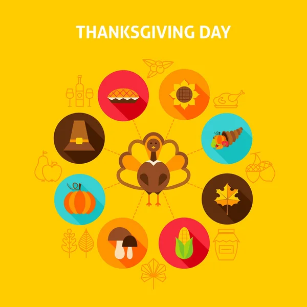 Thanksgiving Day Concept — Stock Vector