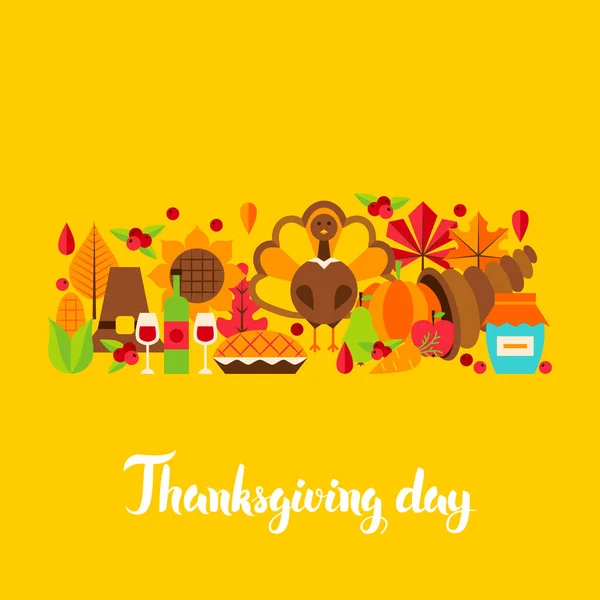 Открытка на День благодарения — стоковый вектор