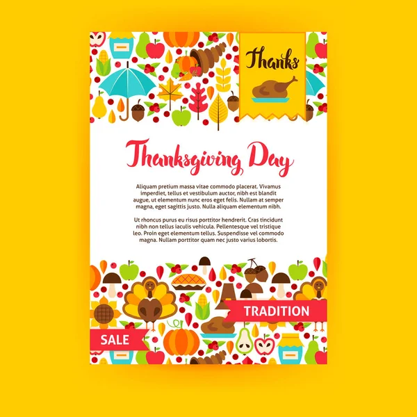 Cartel del Día de Acción de Gracias — Vector de stock