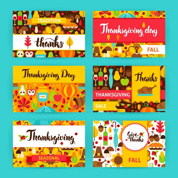 Set de etiquetas de Acción de Gracias — Vector de stock