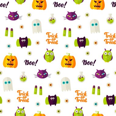 Boo Cadılar Bayramı Seamless Modeli