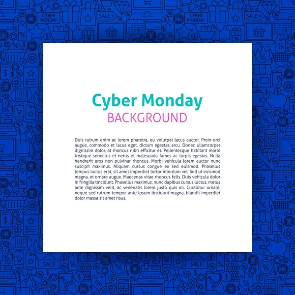Plantilla de papel Cyber Monday — Vector de stock