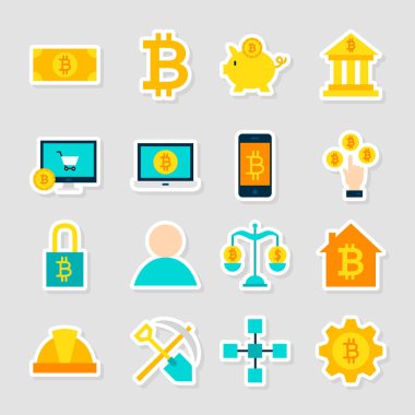 Cryptocurrency Bitcoin etiketleri