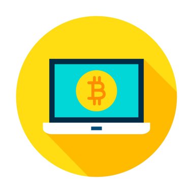Dizüstü Bitcoin daire simgesi