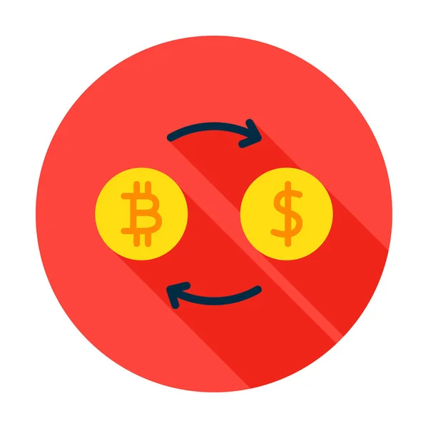 Bitcoin Exchange Circle Icon — Stock Vector