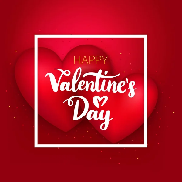 Happy valentines day hart — Stockvector