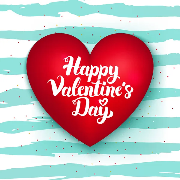 Happy Valentines Day schattig hart — Stockvector