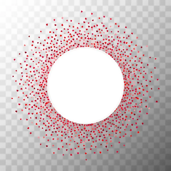 Cercle Coeurs papier fond transparent — Image vectorielle