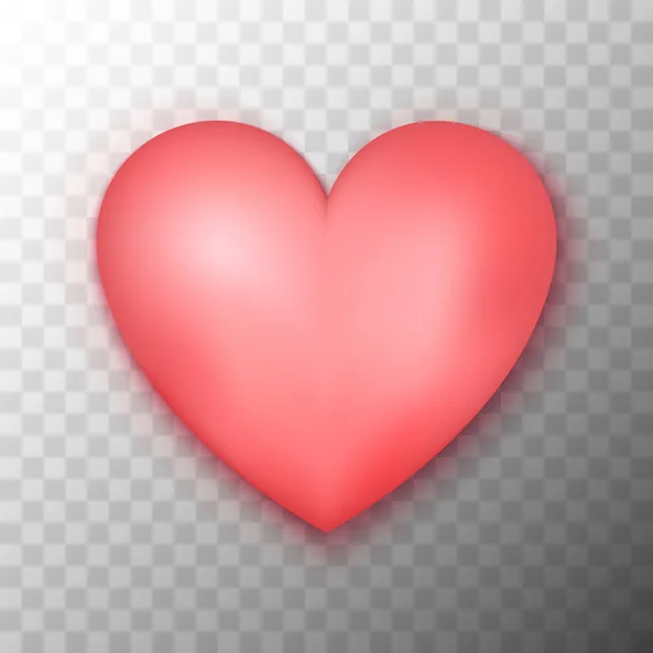 Coeur rose fond transparent — Image vectorielle