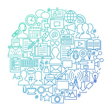 Blog çizgili simgesini daire Tema