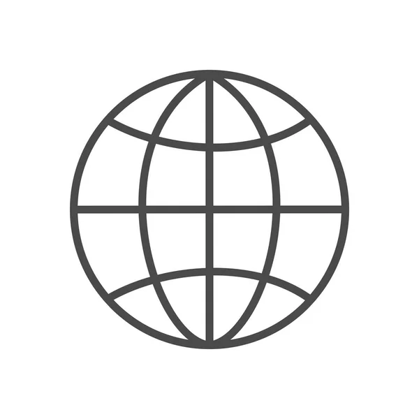 Значок линии глобуса — стоковый вектор