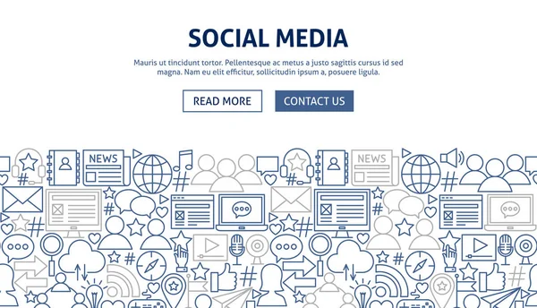 Design banner social media — Vettoriale Stock