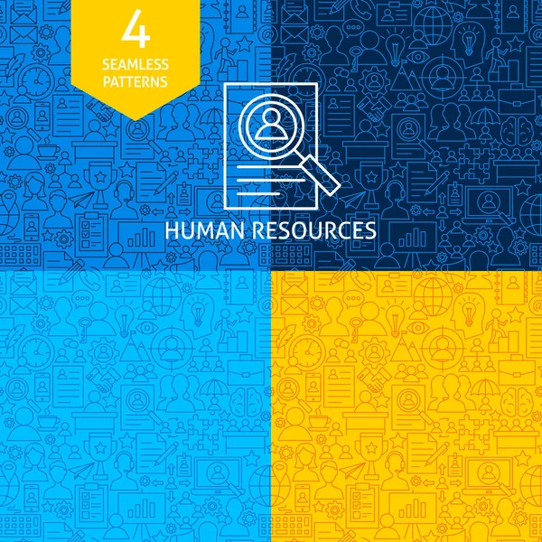 Línea de patrones de recursos humanos — Vector de stock