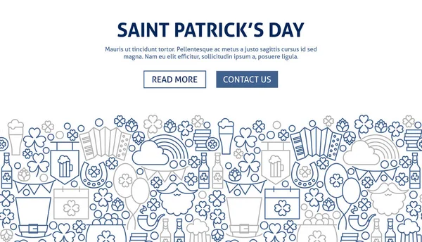 Saint Patrick Banner Design — Stock vektor