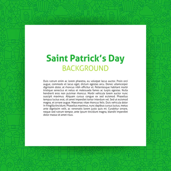 Saint Patrick papper mall — Stock vektor