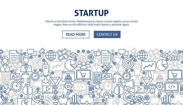 Design von Startup-Bannern — Stockvektor