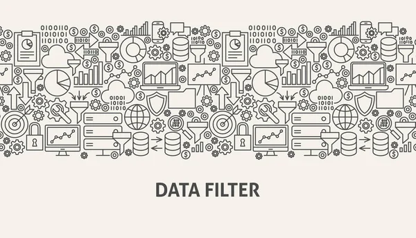Data Concept Banner φίλτρων — Διανυσματικό Αρχείο