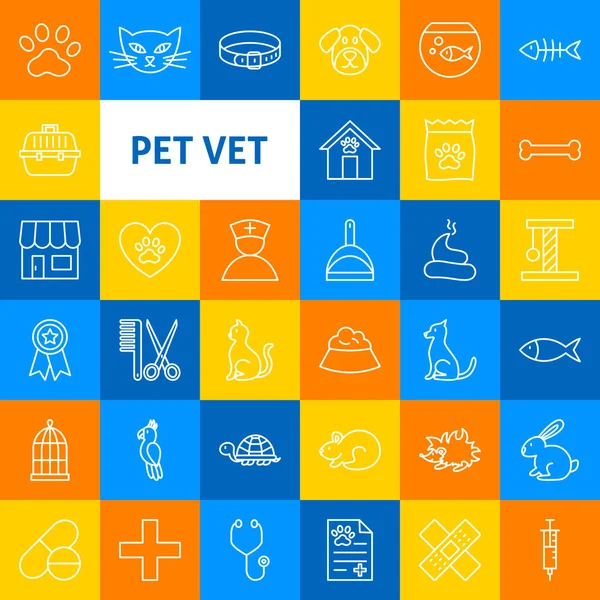 Vector Pet Vet Line Icons
