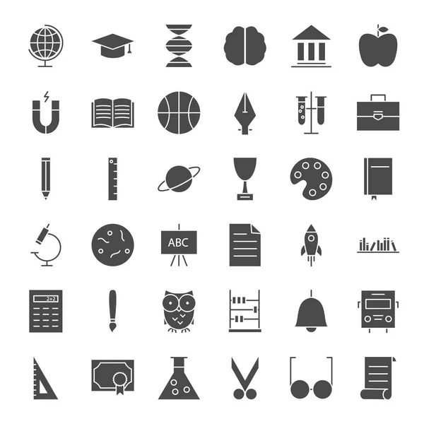 Onderwijs vaste Web Icons — Stockvector