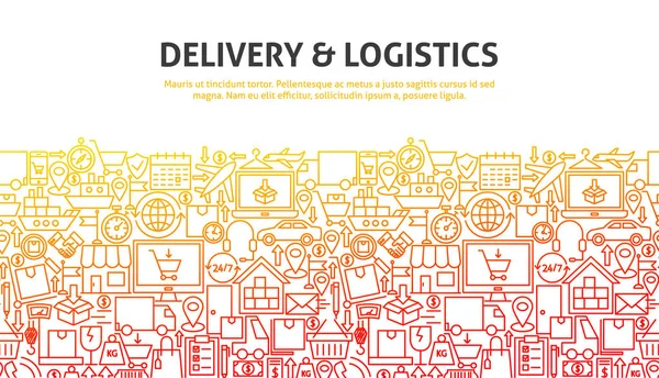 Dostawy idealna koncepcja logistyczna — Wektor stockowy