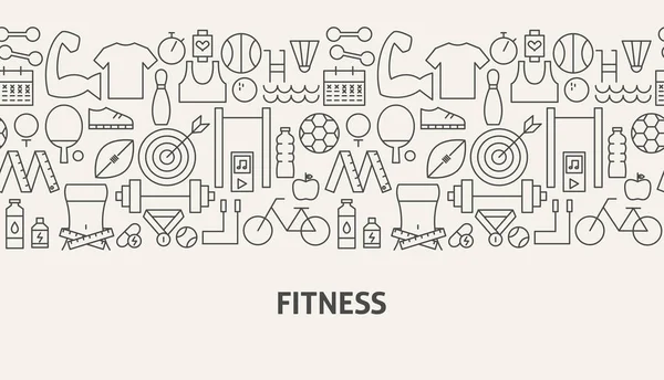 Fitnessbanner-Konzept — Stockvektor