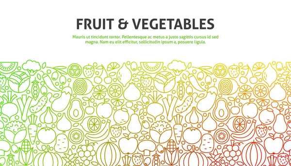 Owoce i warzywa koncepcja — Wektor stockowy