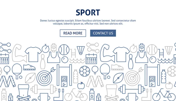 Sportbanner-Design — Stockvektor