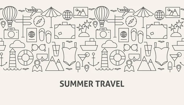 Summer Travel Banner Concept — Stock Vector