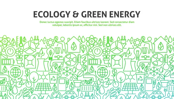 Écologie énergie verte concept — Image vectorielle