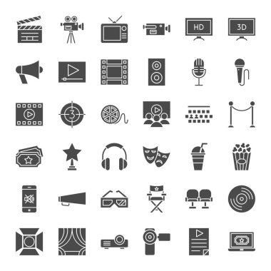 Sinema katı Web Simgeler