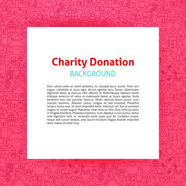 Modelo de papel de doação de caridade —  Vetores de Stock