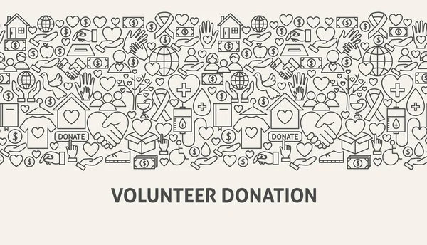 Концепция добровольного пожертвования — стоковый вектор