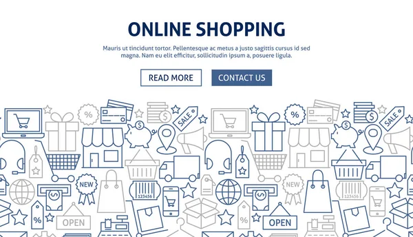 Shopping online Banner Design — Vettoriale Stock