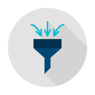 Data Funnel Circle Icon