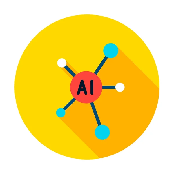 Icona del cerchio grafico AI — Vettoriale Stock