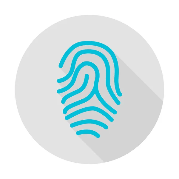 Fingerprint Circle Icon — Stock Vector