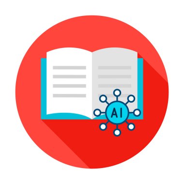 Kitap Yapay Zeka Çemberi Simgesi