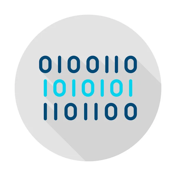Icono de círculo de datos binarios — Vector de stock