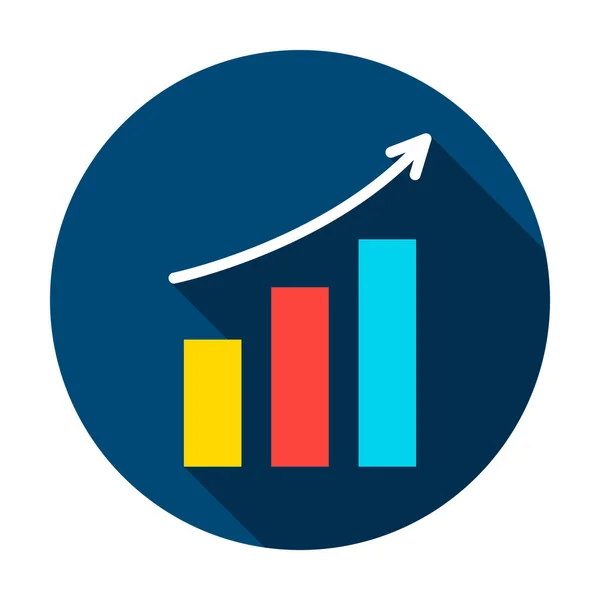 Analytics Growth Circle Icoon — Stockvector